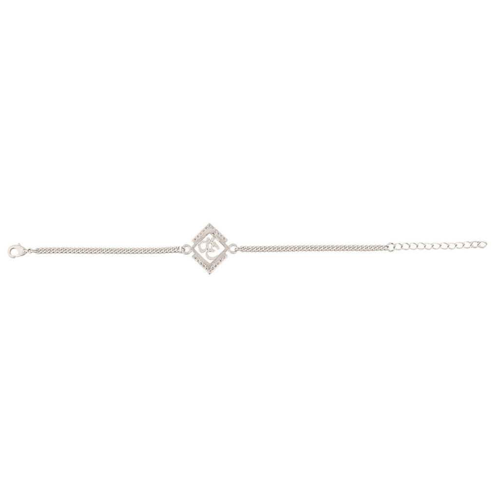 trueBrowns Auspicious OM Silver Plated Bracelet Rakhi