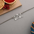 trueBrowns Stylish Silver Tone Bracelet Style Bhabhi Rakhi