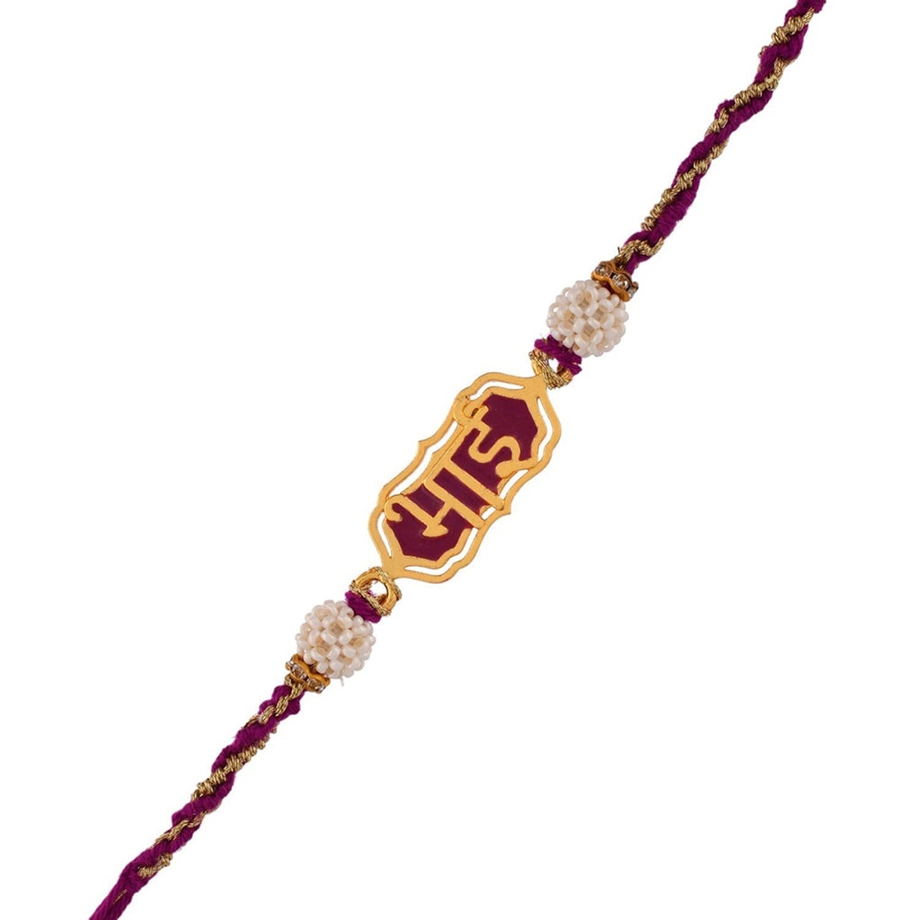 trueBrowns X Voylla Magenta Gold Bhai Rakhi For Brother