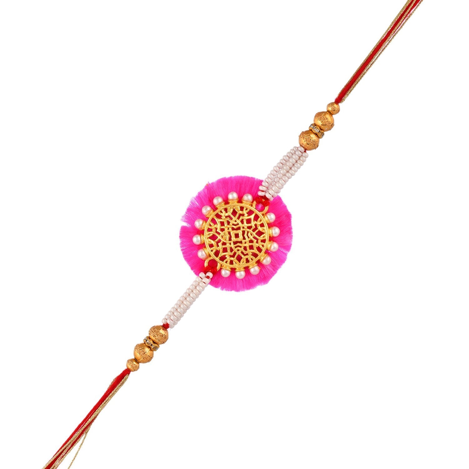 trueBrowns X Voylla Pearl And Gold Filigree Rakhi For Brother