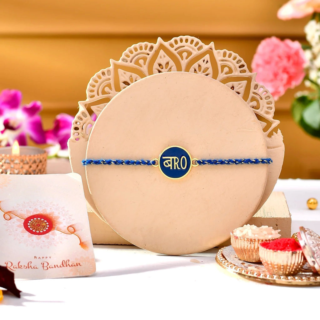 trueBrowns X Voylla Blue Enamel Bro Rakhi For Brother