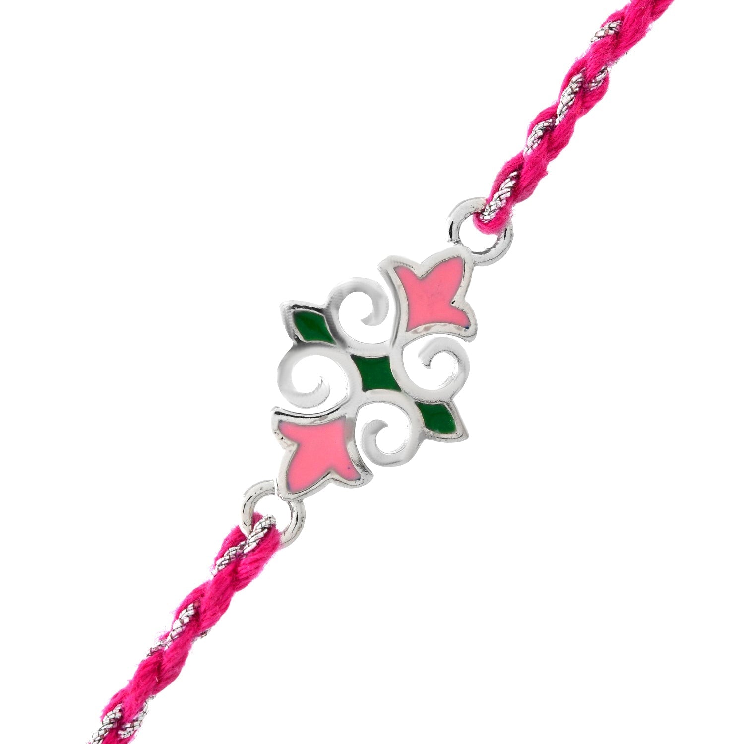 trueBrowns X Voylla Sterling Silver Multicolored Floral Rakhi