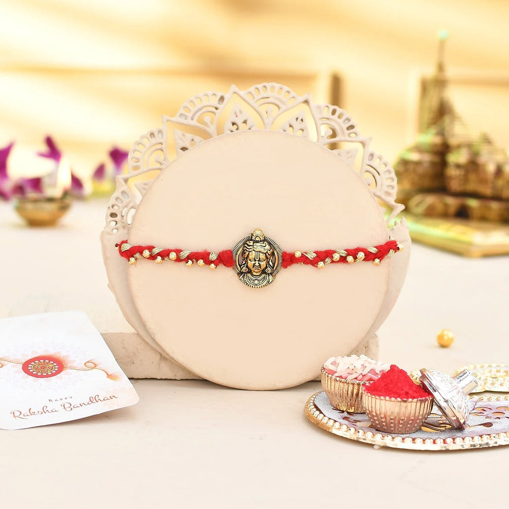 trueBrowns X Voylla Ram Lalla Gold Oxidised Rakhi For Brother