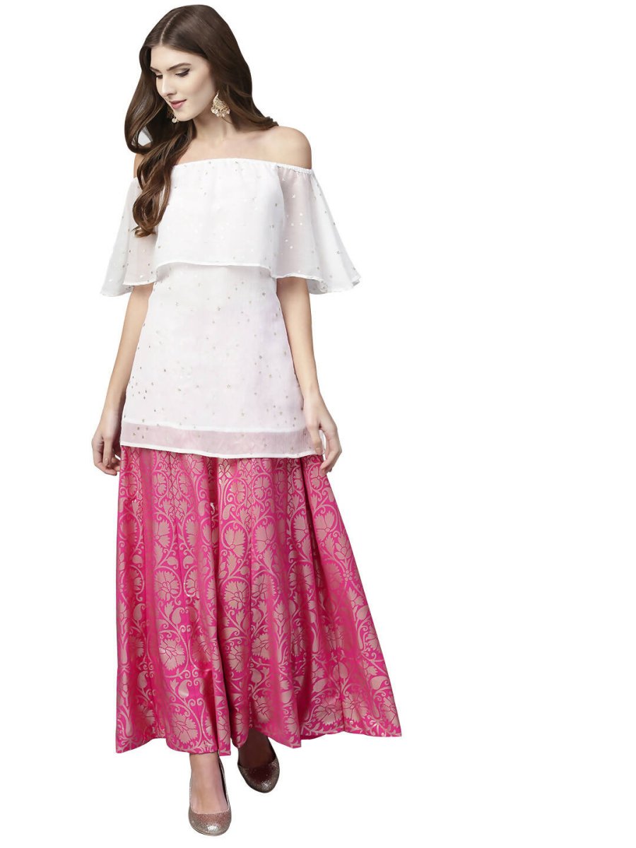 Ahalyaa Women's Traditional Wea Co-ods - White