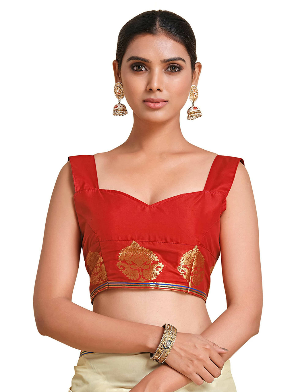 Mimosa Women's Beige Pure Crepe Saree