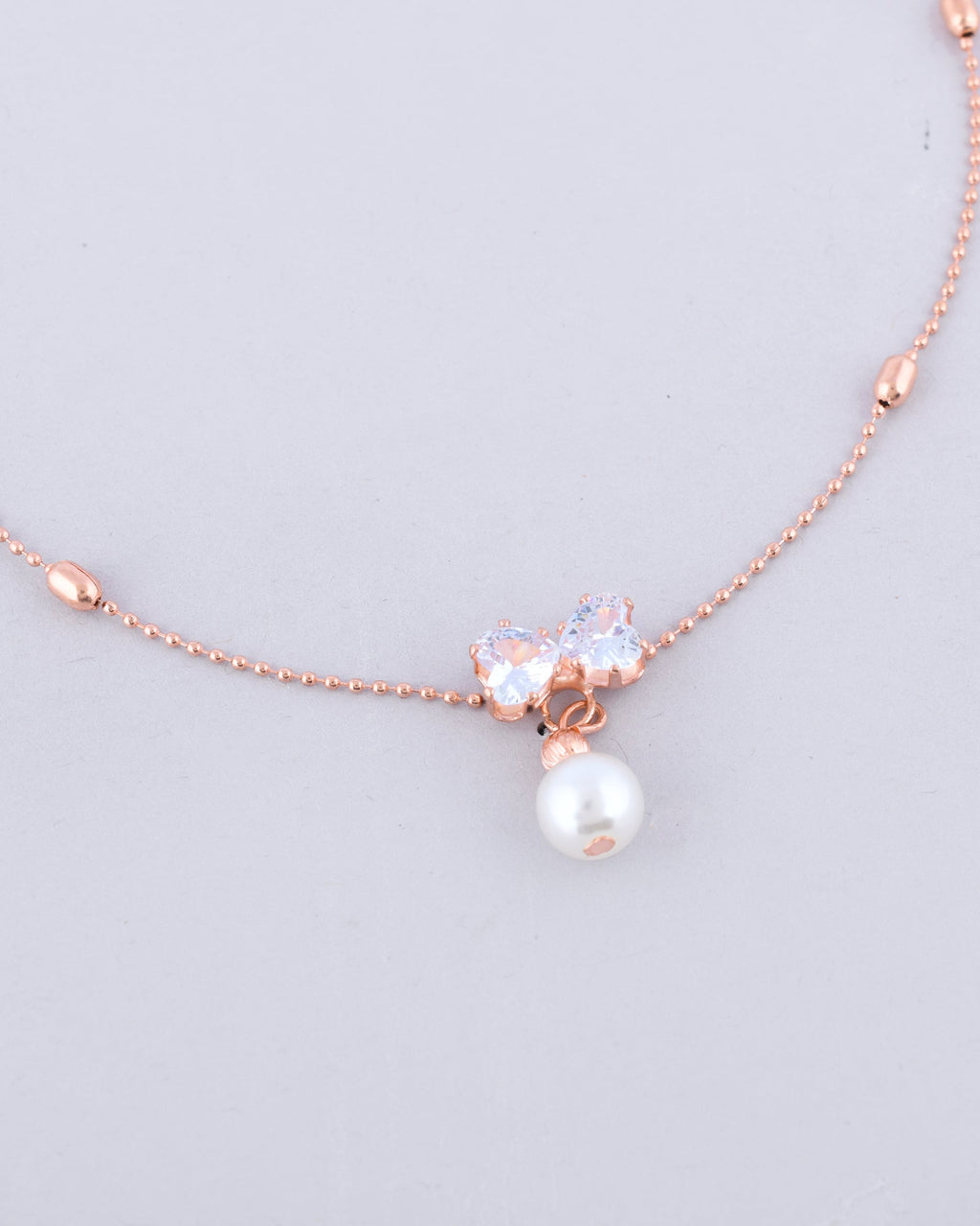 VOJ Women Dimond Gold-Polished Anklets