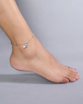 VOJ Women Dimond Silver Plated Anklets