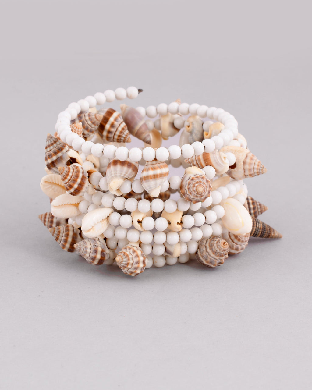 VOJ Women Silver Tone White Artificial Beads Bracelet
