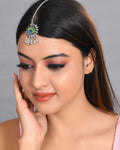 VOJ Women Silver Plated Maang Tikka