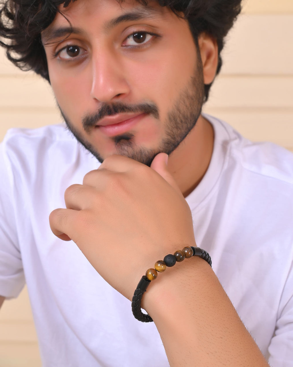 VOJ Men Leather Cuff Bracelet
