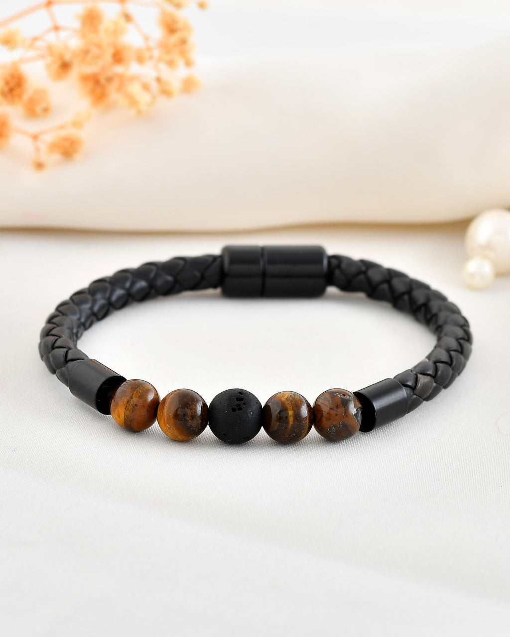 VOJ Men Leather Cuff Bracelet