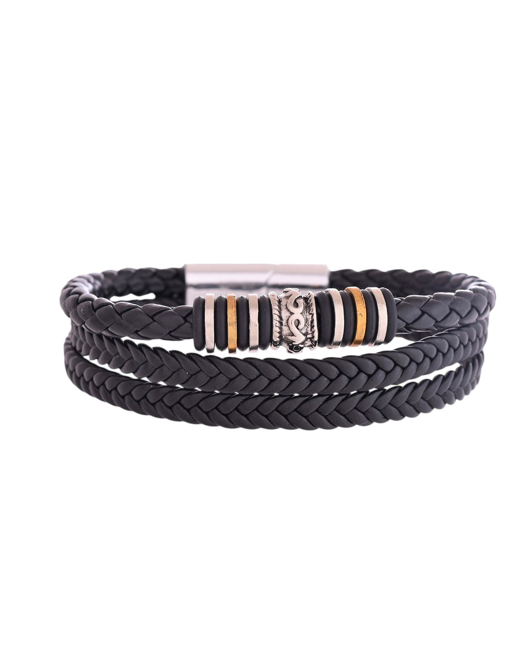 VOJ Men Leather Multistrand Bracelet