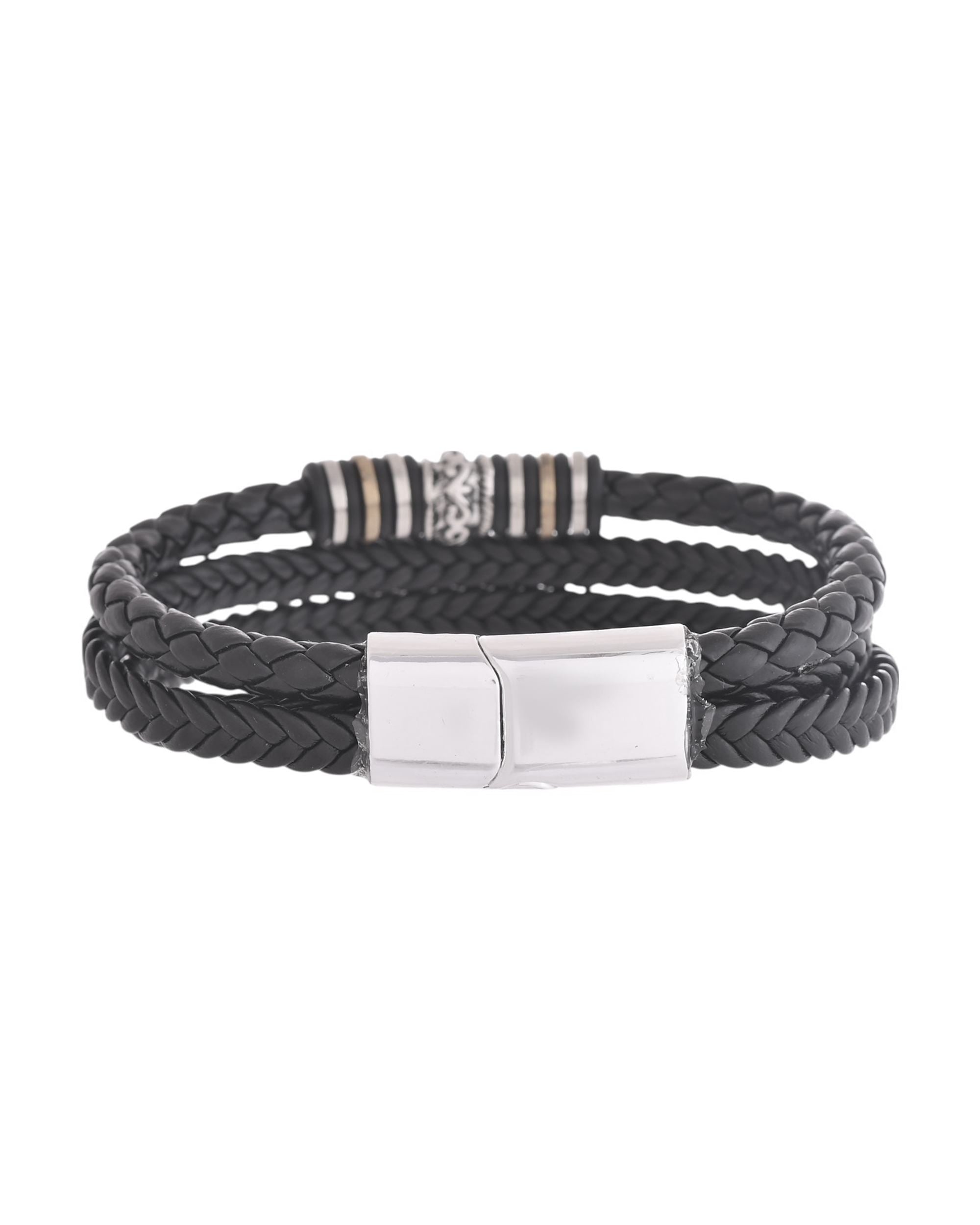 VOJ Men Leather Multistrand Bracelet