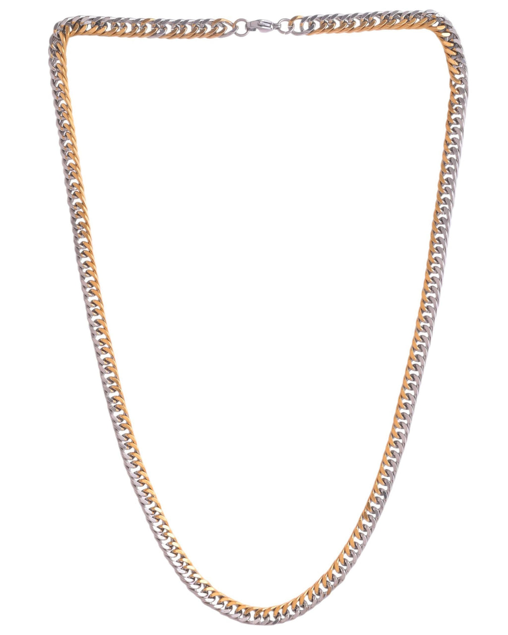 VOJ Men Dual-Plated Stainless Steel Fashionable Chain