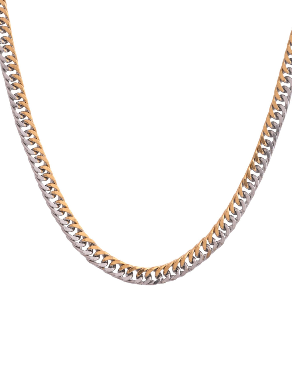 VOJ Men Dual-Plated Stainless Steel Fashionable Chain