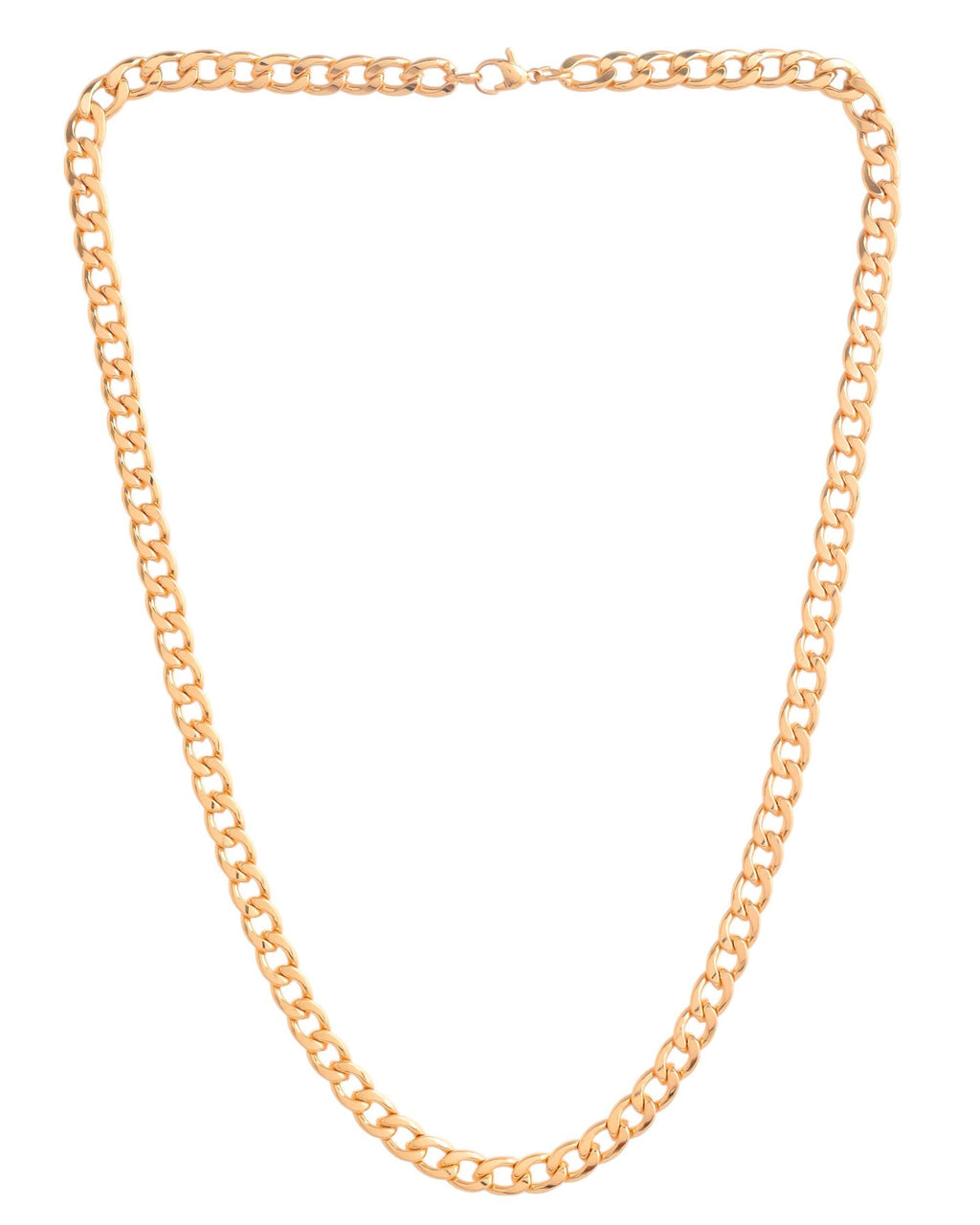 VOJ Gold Polished Stainless Steel Classic Linked Chain For Men