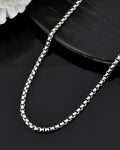 VOJ Men Stainless Steel Silver-Plated Minimal Chain