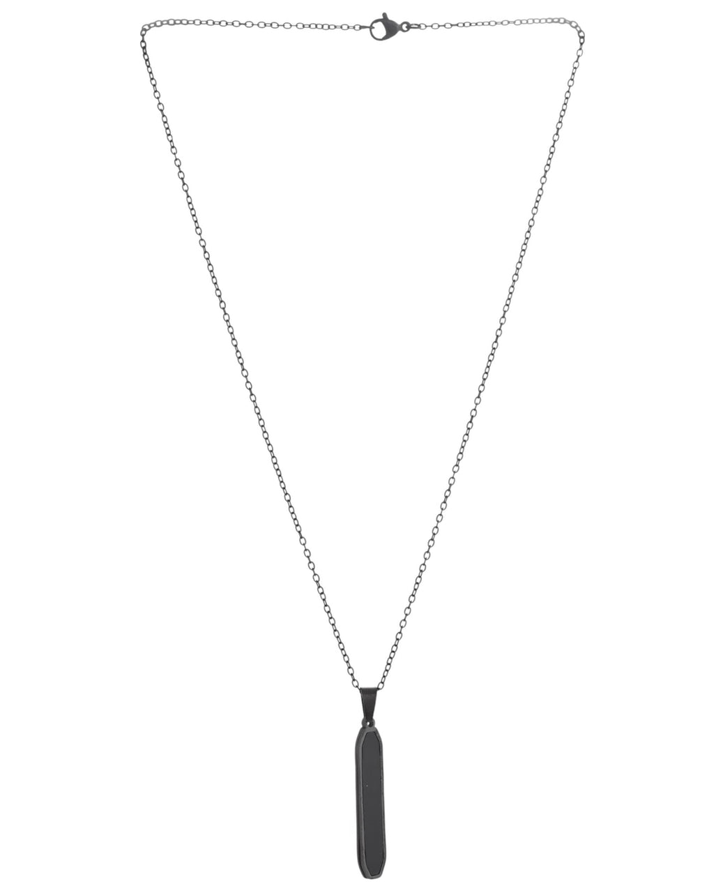 VOJ Men's Stainless Steel Chain With geometrical Shaped Pendant