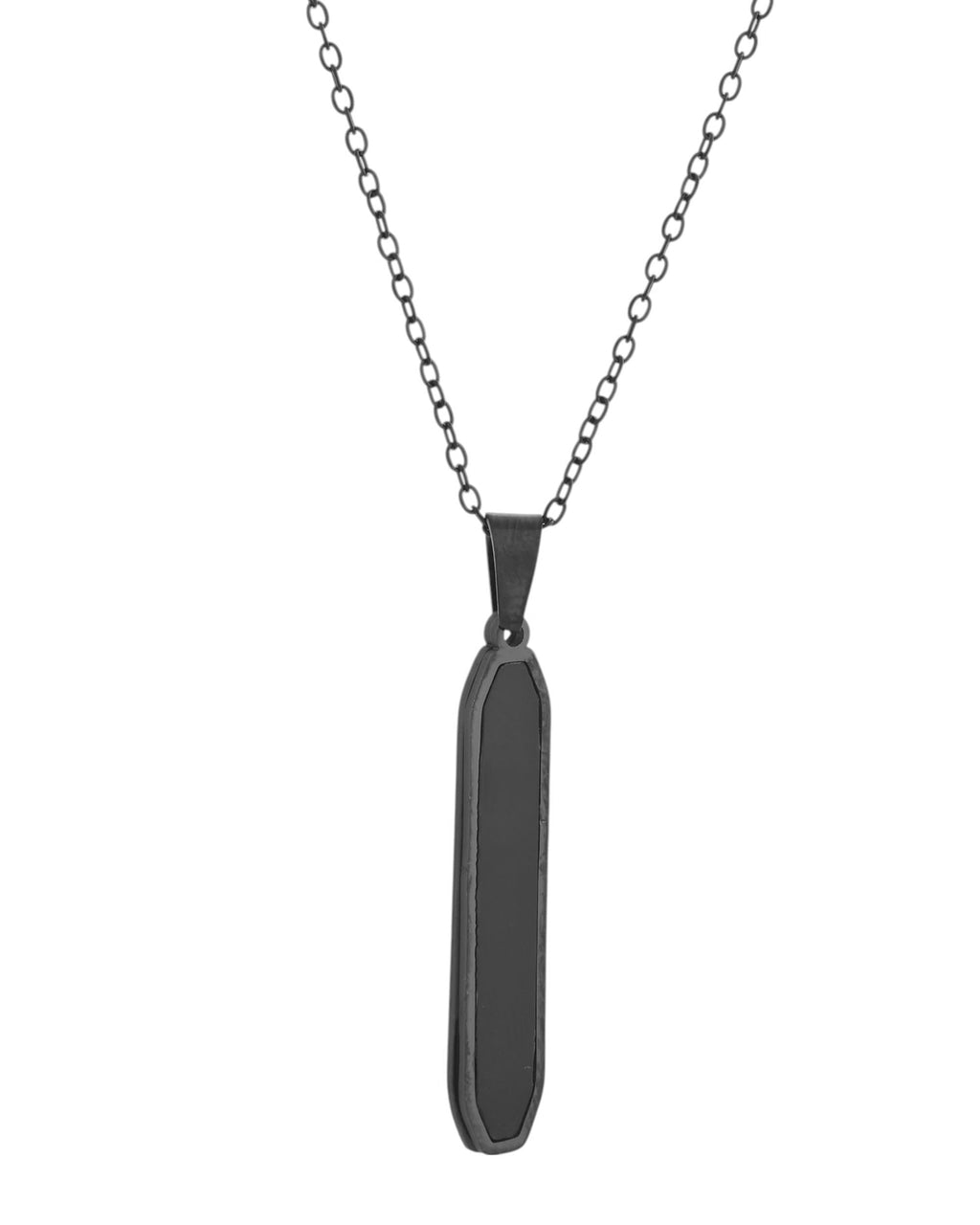 VOJ Men's Stainless Steel Chain With geometrical Shaped Pendant