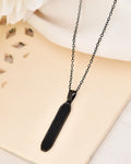 VOJ Men's Stainless Steel Chain With geometrical Shaped Pendant