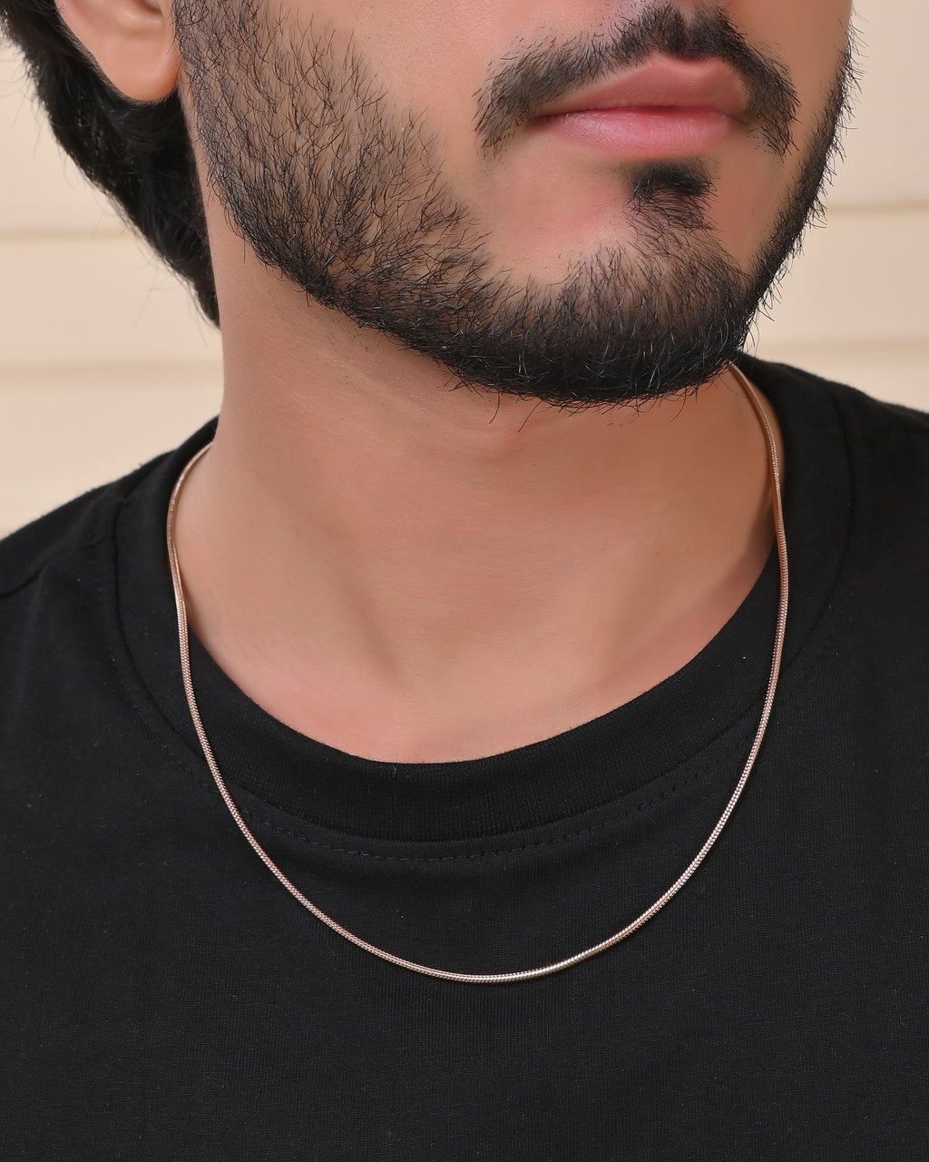 VOJ Copper Gold Polished Minimal Chain For Men
