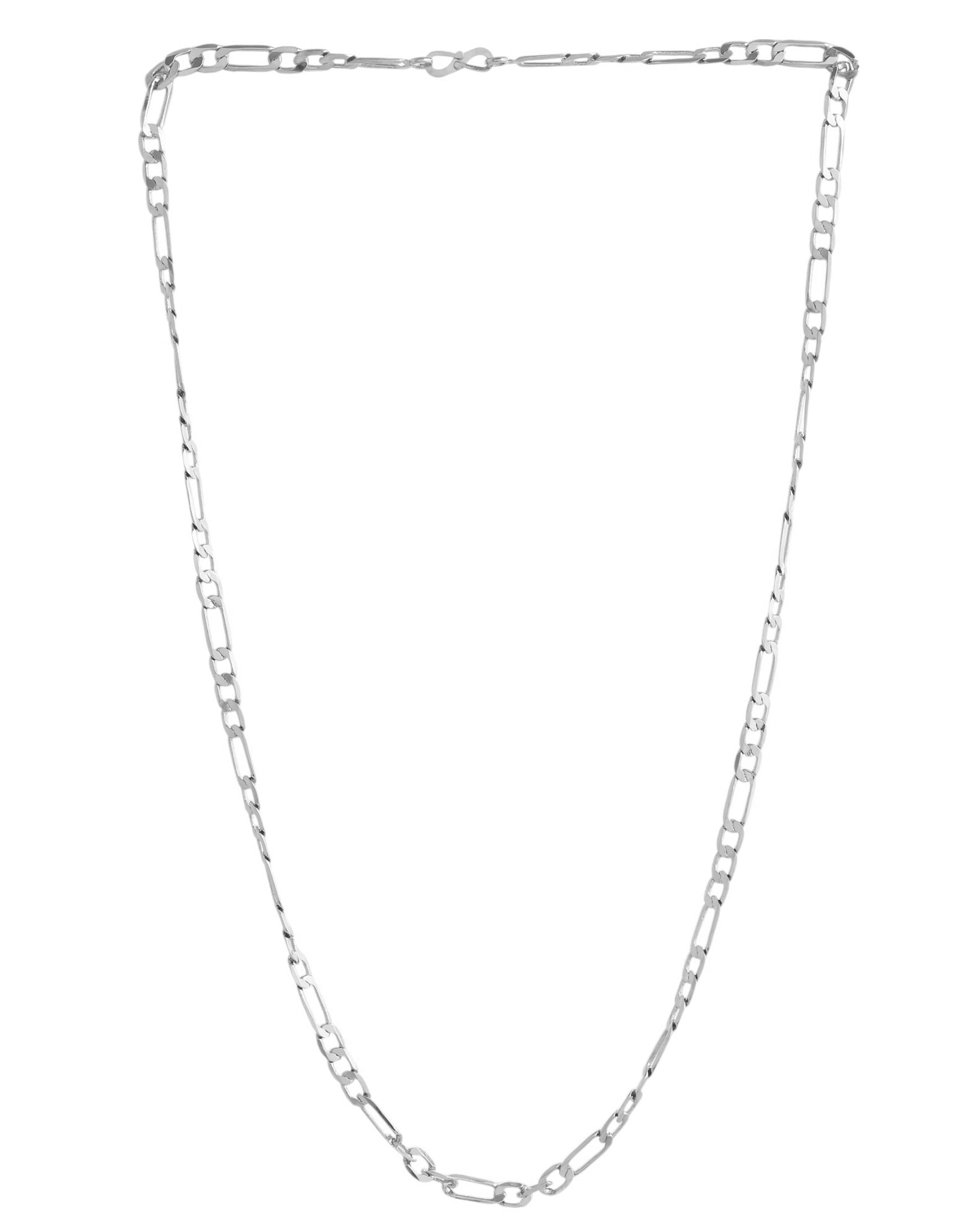 VOJ Men's Silver Plated Linked Chain