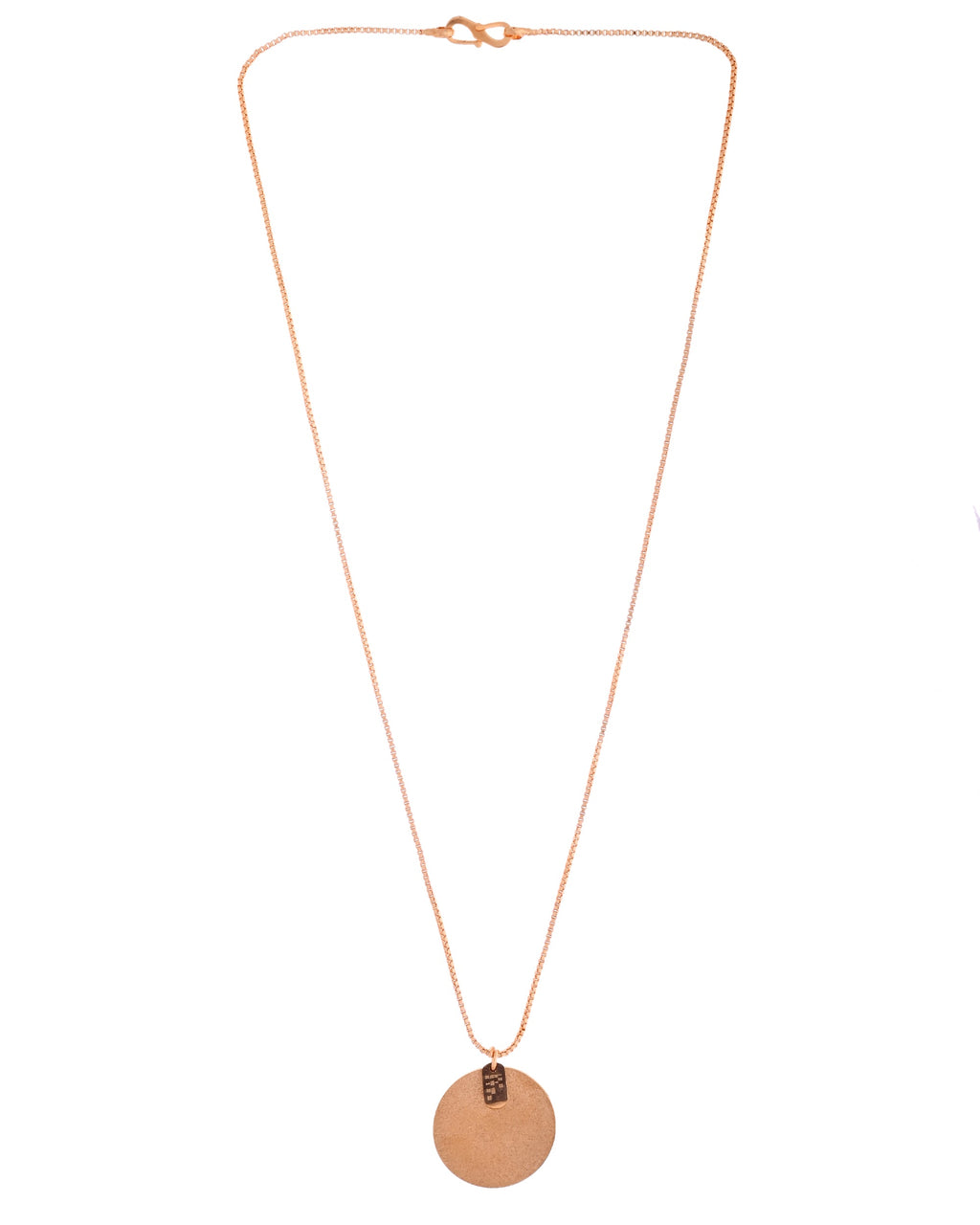 VOJ Gold Polished Chain With Circular Pendant