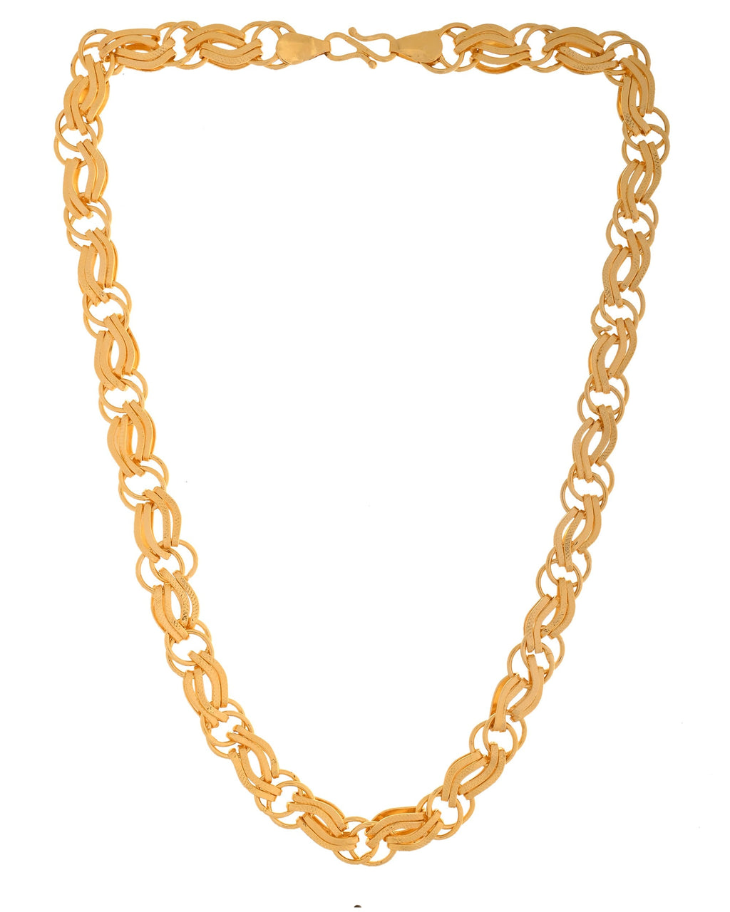 VOJ Gold Polished Stylish Stainless Steel Chain For Men