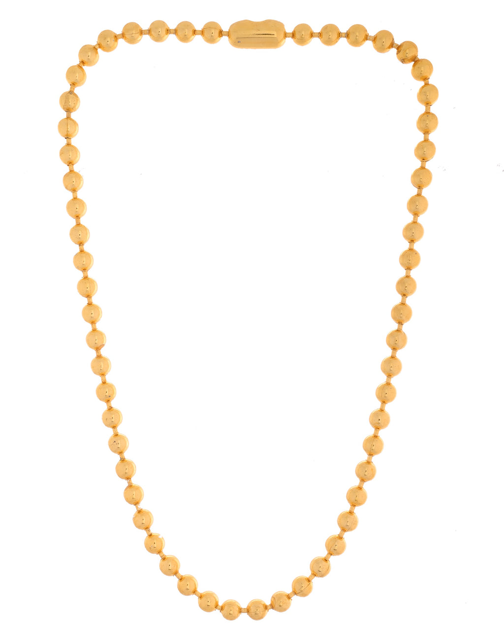 VOJ Gold Polished Ball Shaped Elegant Chain For Men