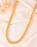 VOJ Gold Polished Ball Shaped Elegant Chain For Men