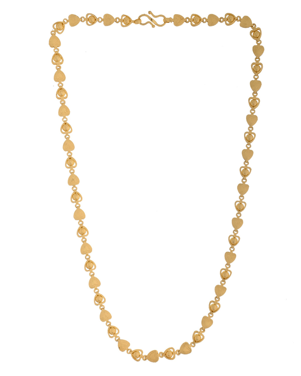 VOJ Women Gold Polished Heart Shaped Chain