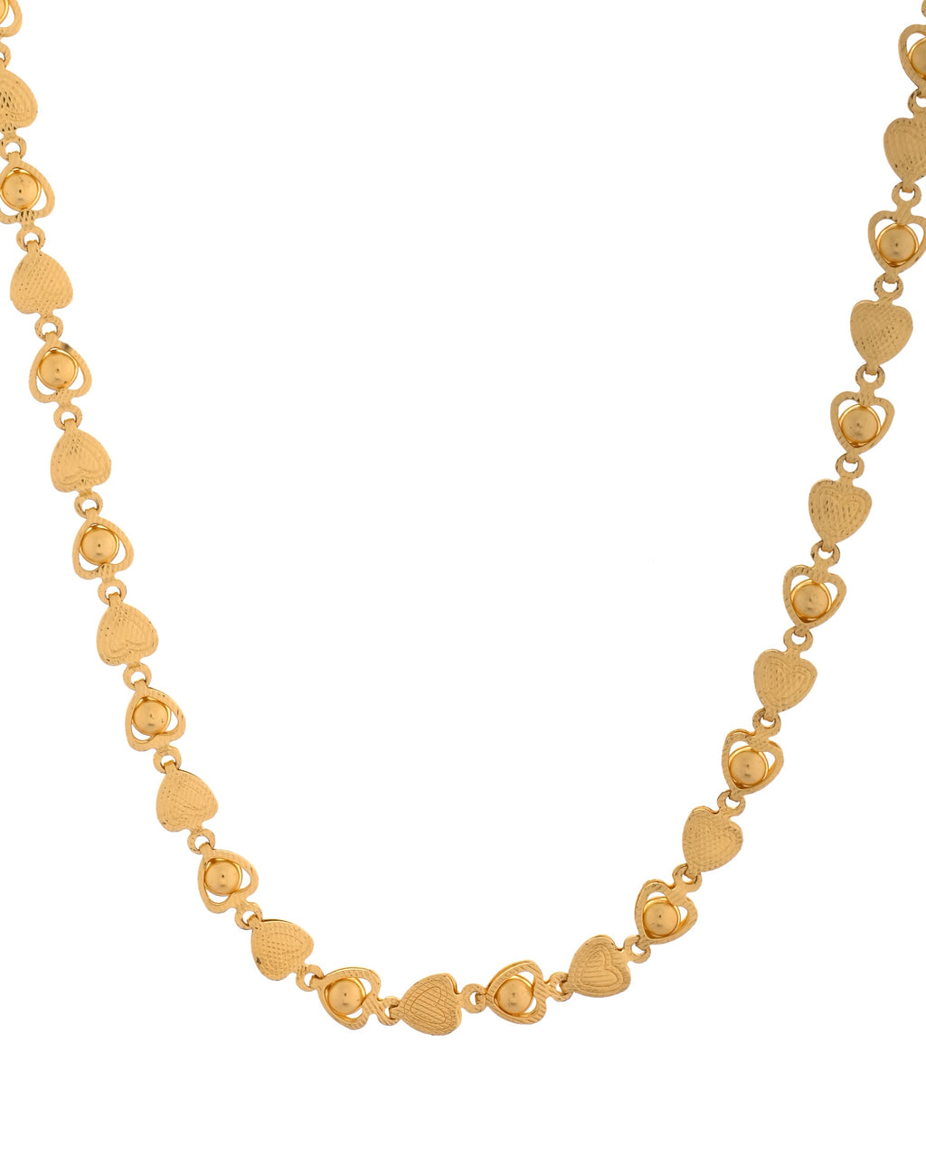 VOJ Women Gold Polished Heart Shaped Chain