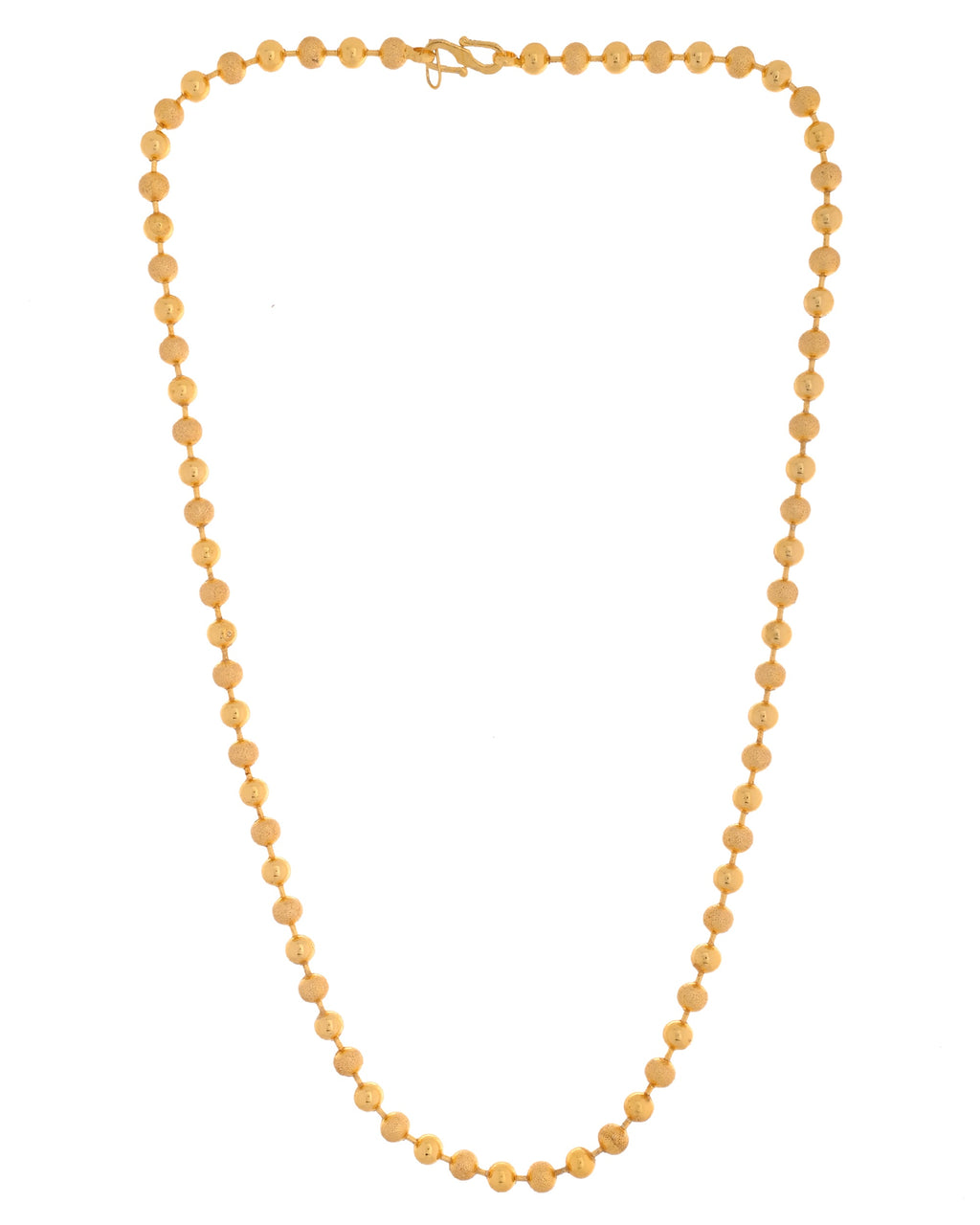 VOJ Men Gold Polished Ball Studded Elegant Chain