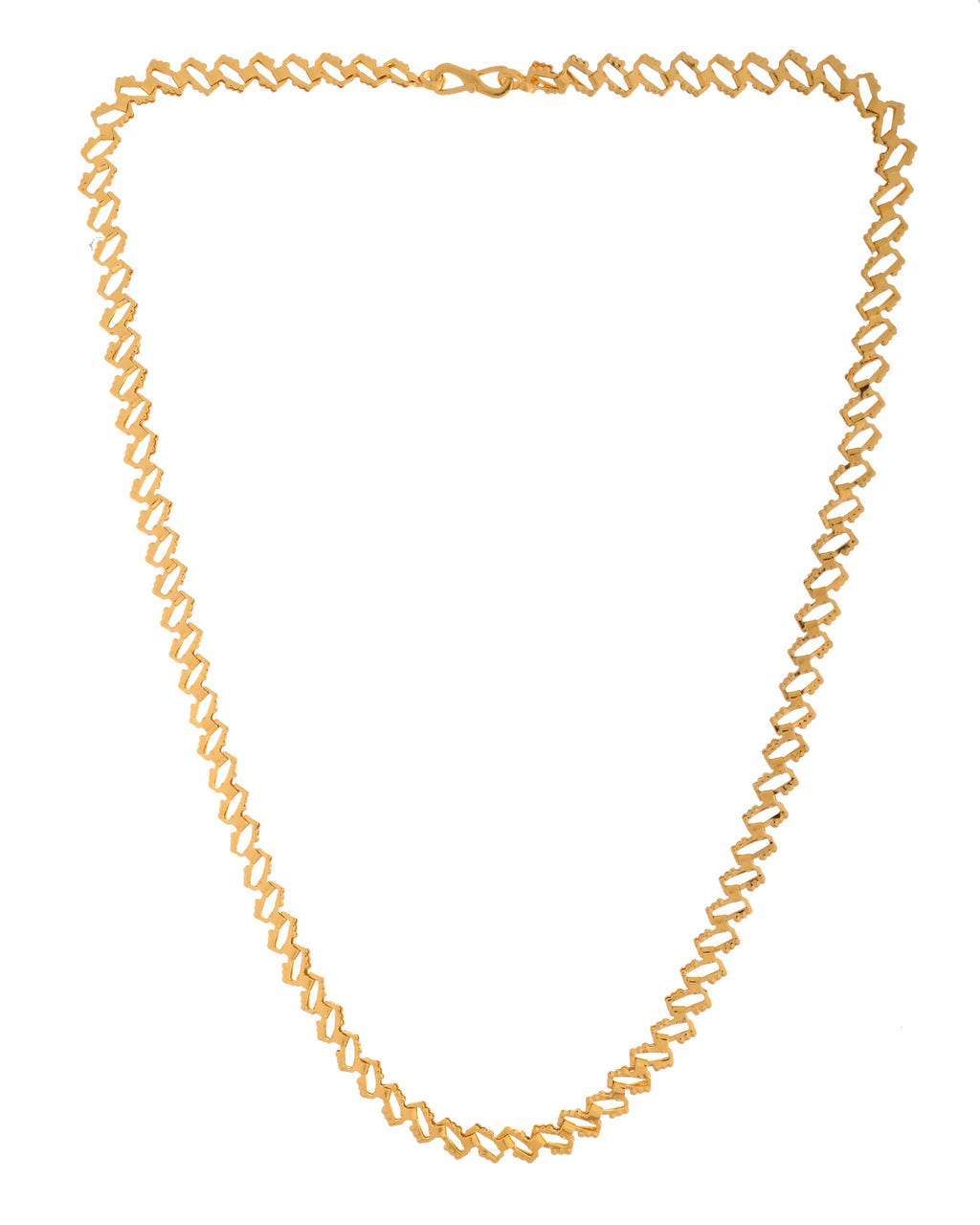 VOJ Gold Polished Designer Stainless Steel Chain For Women