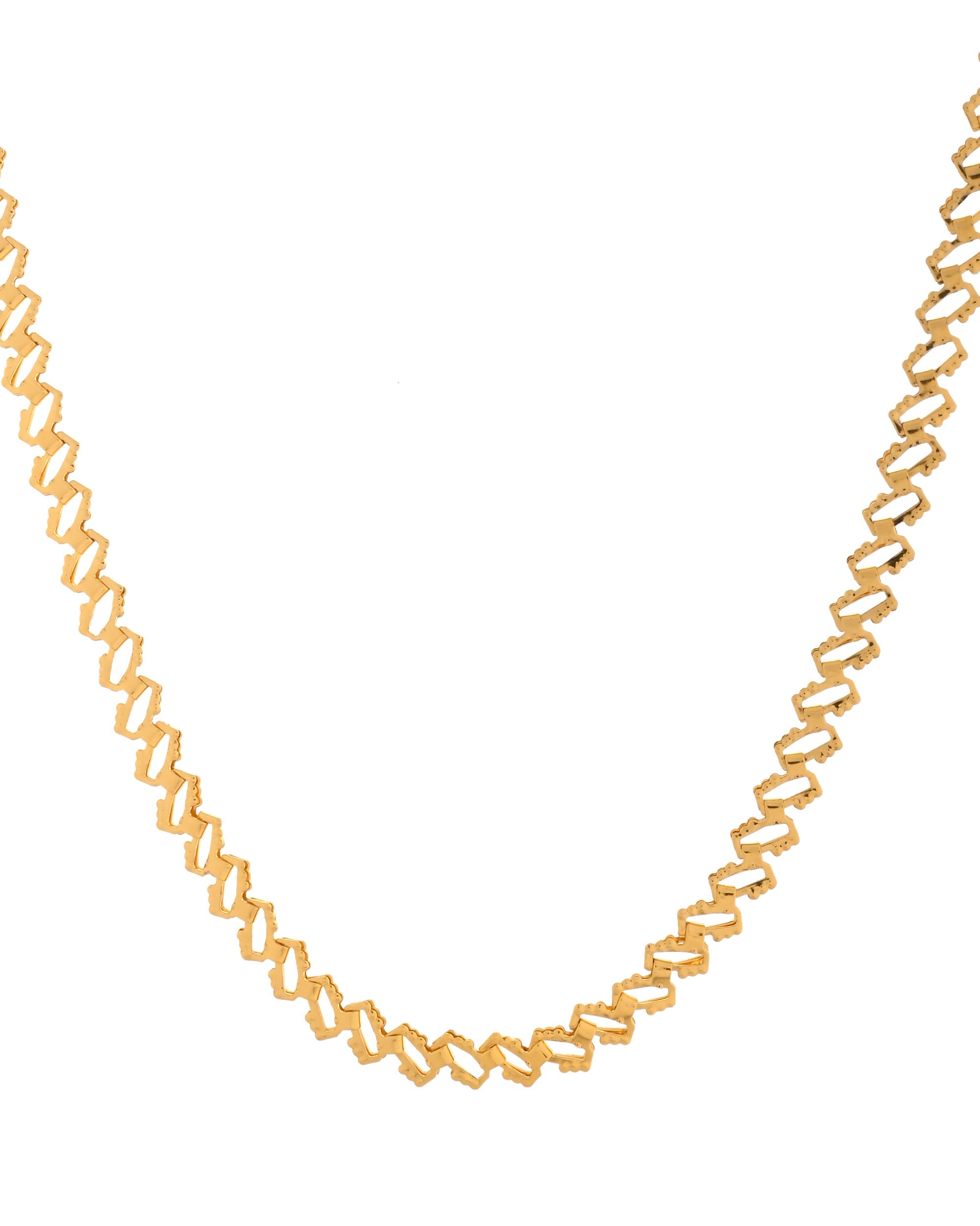 VOJ Gold Polished Designer Stainless Steel Chain For Women
