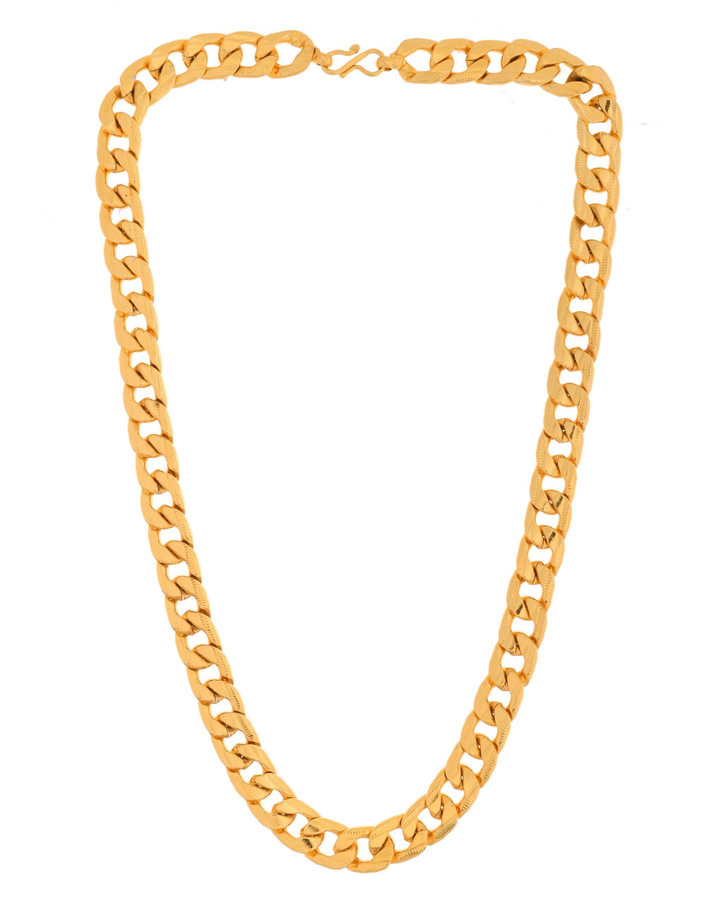 VOJ Gold Polished Stainless Steel Thick Linked Chain