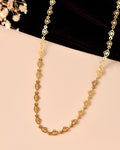 VOJ Gold Polished Oval Shaped Minimal Chain For Women