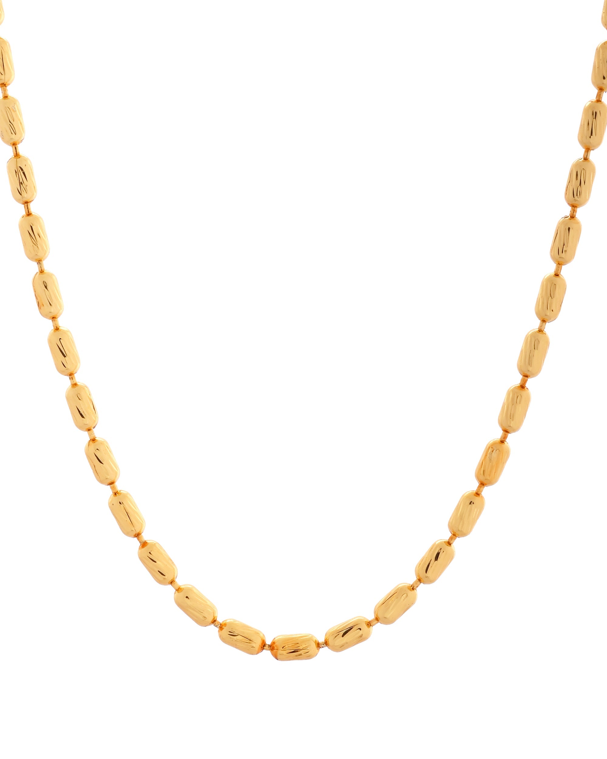 VOJ Gold Polished Stainless Steel Classic Chain