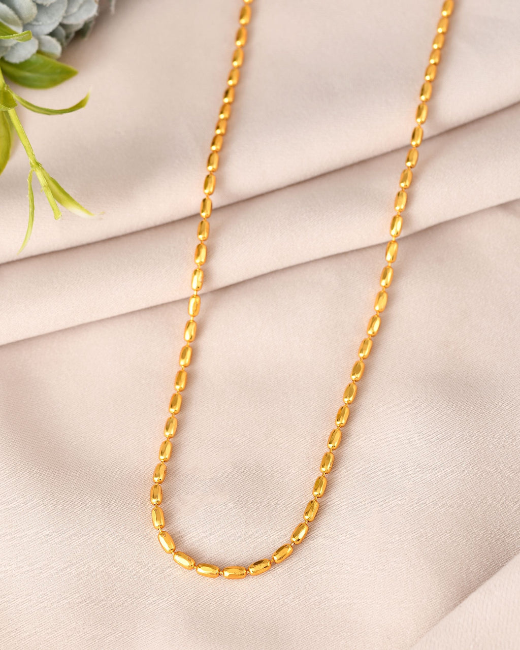VOJ Gold Polished Stainless Steel Classic Chain