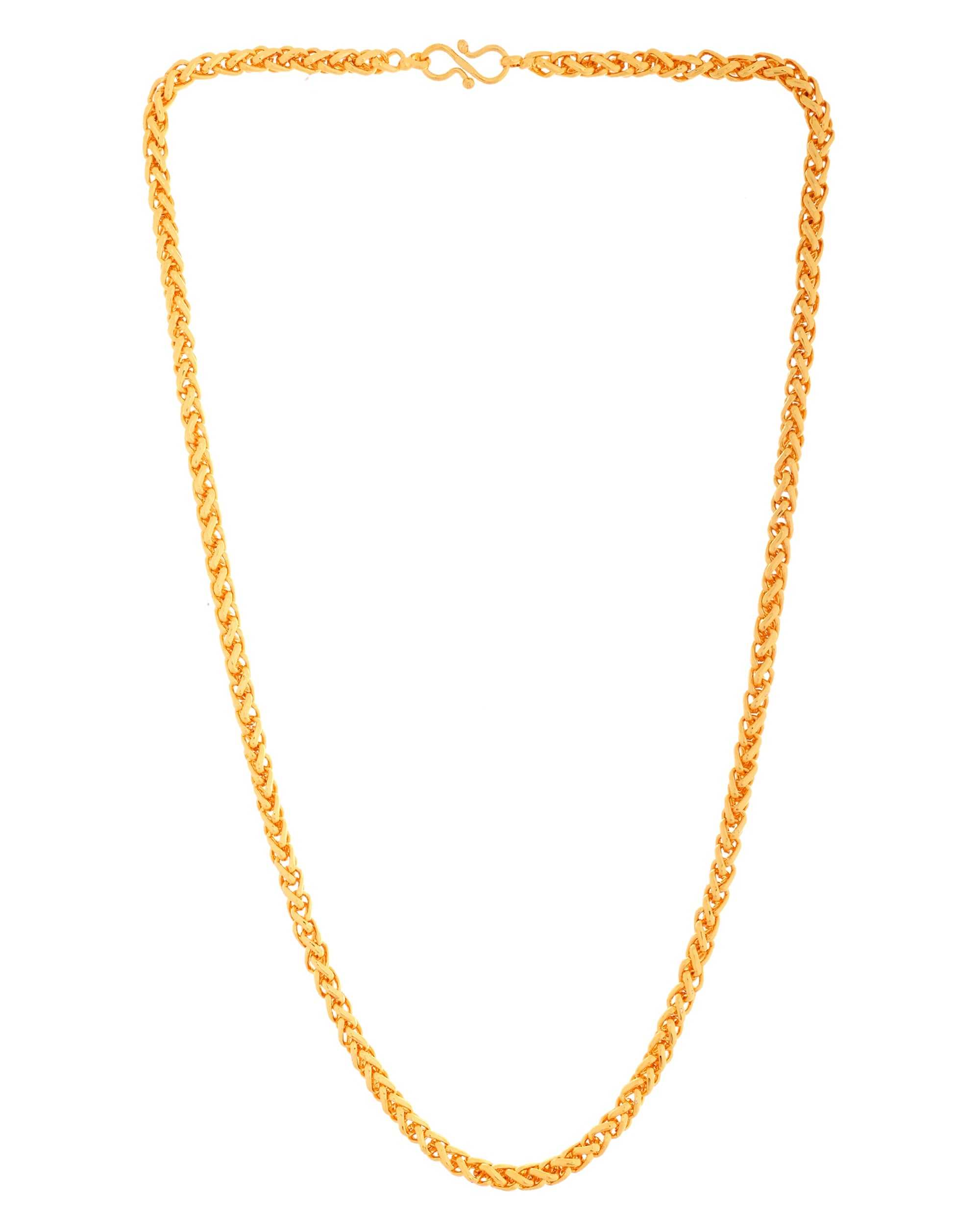 VOJ Men Gold Polished Round Classic Chain