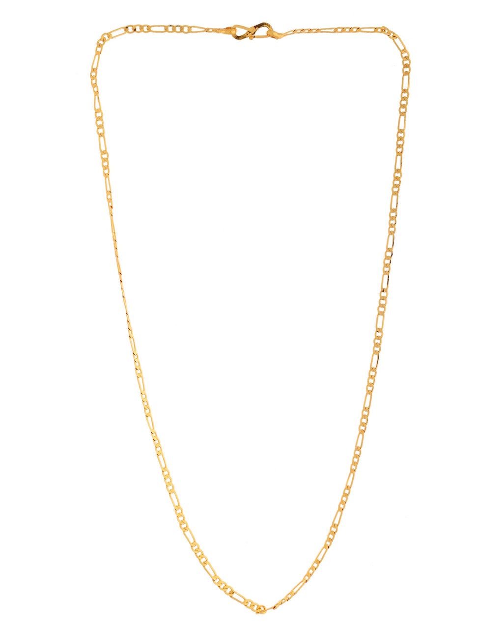 VOJ Women Stainless Steel Gold Polished Minimal Figaro Link Chain