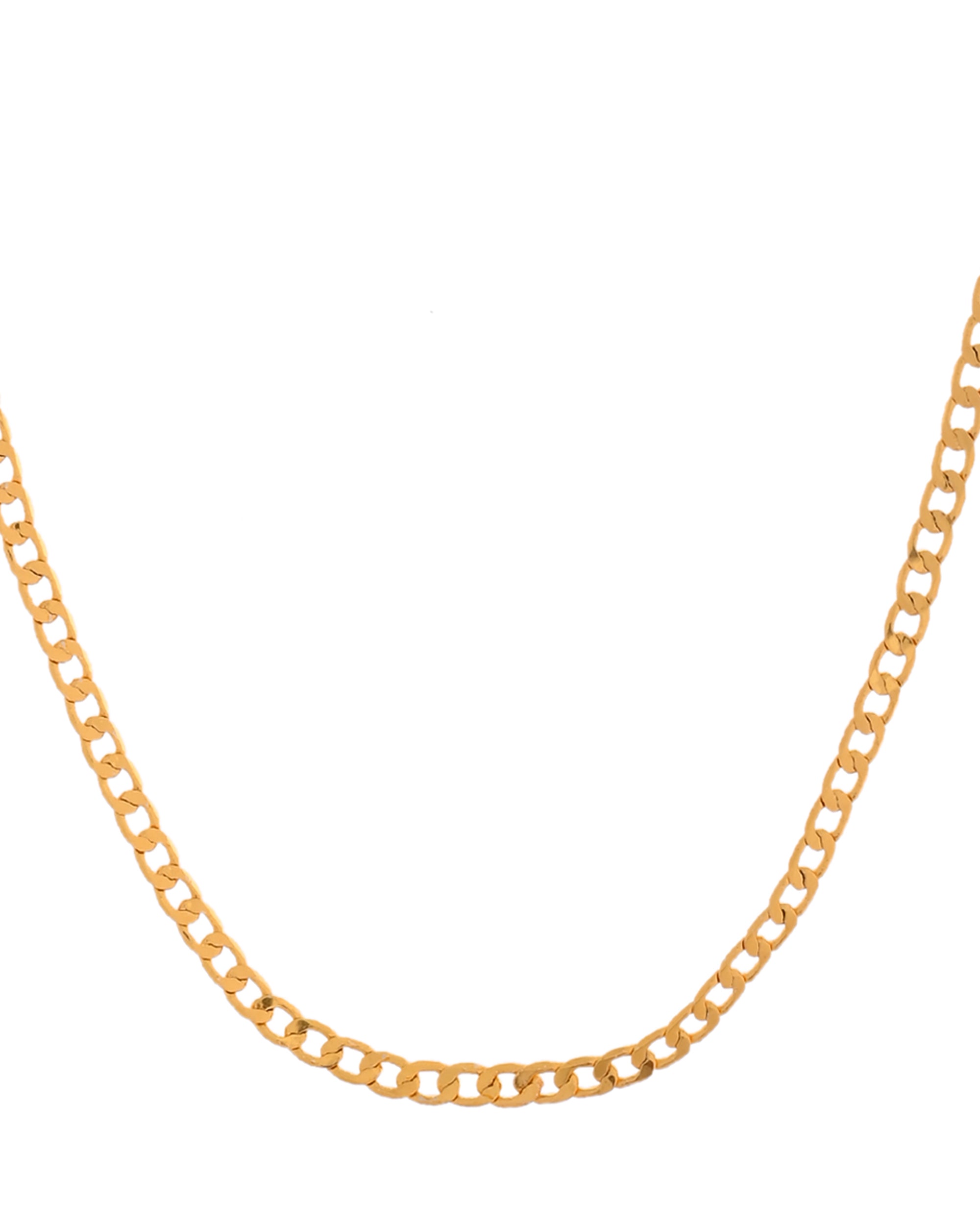 VOJ Stainless Steel Gold Polished Minimal Link Chain For Women