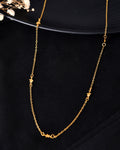 VOJ Gold Polished Star Shaped Minimal Chain For Women