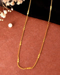 VOJ Women Stainless Steel Gold Polished Minimal Pipe Chain