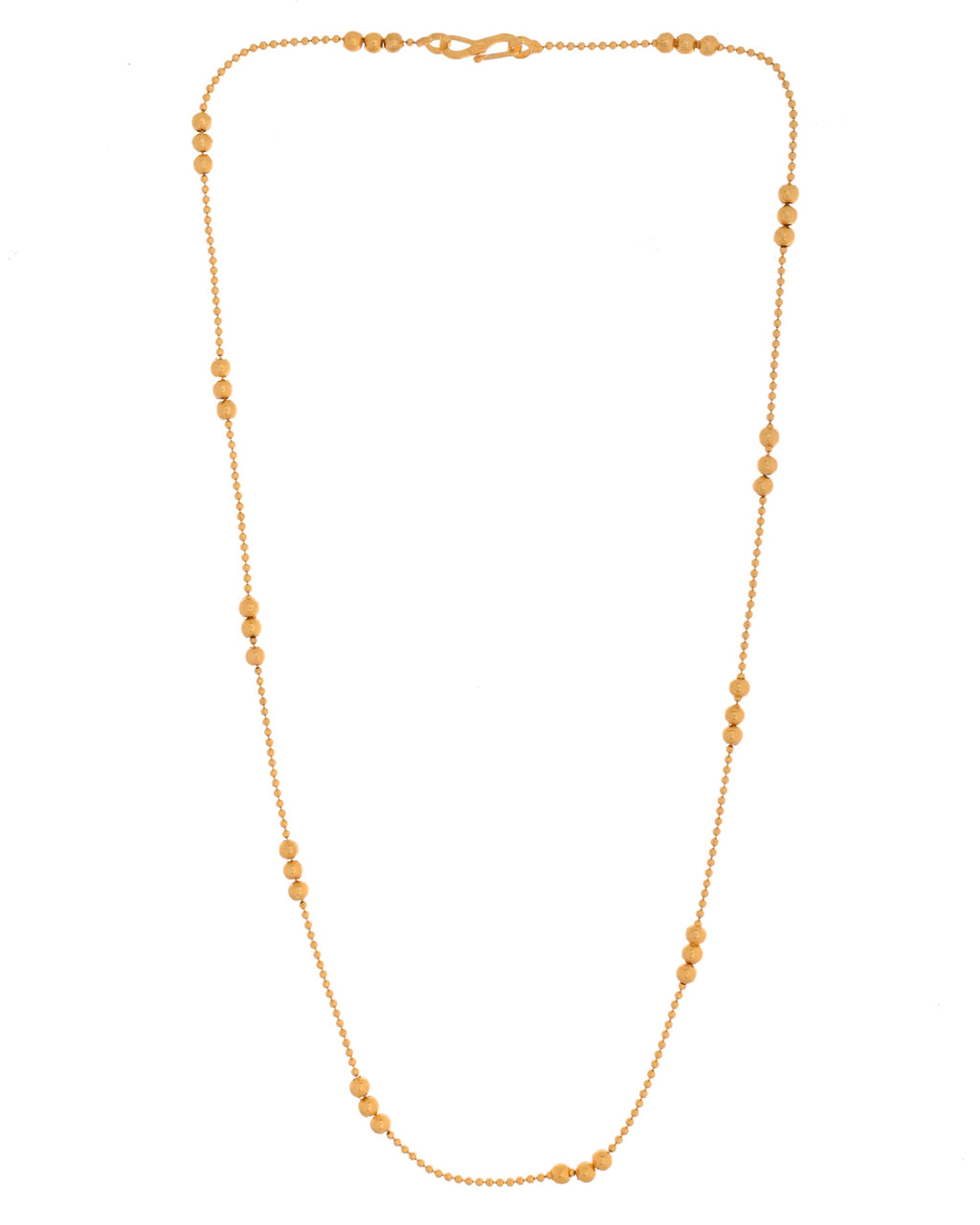 VOJ Women Gold Polished Stainless Steel Minimal Ball Chain