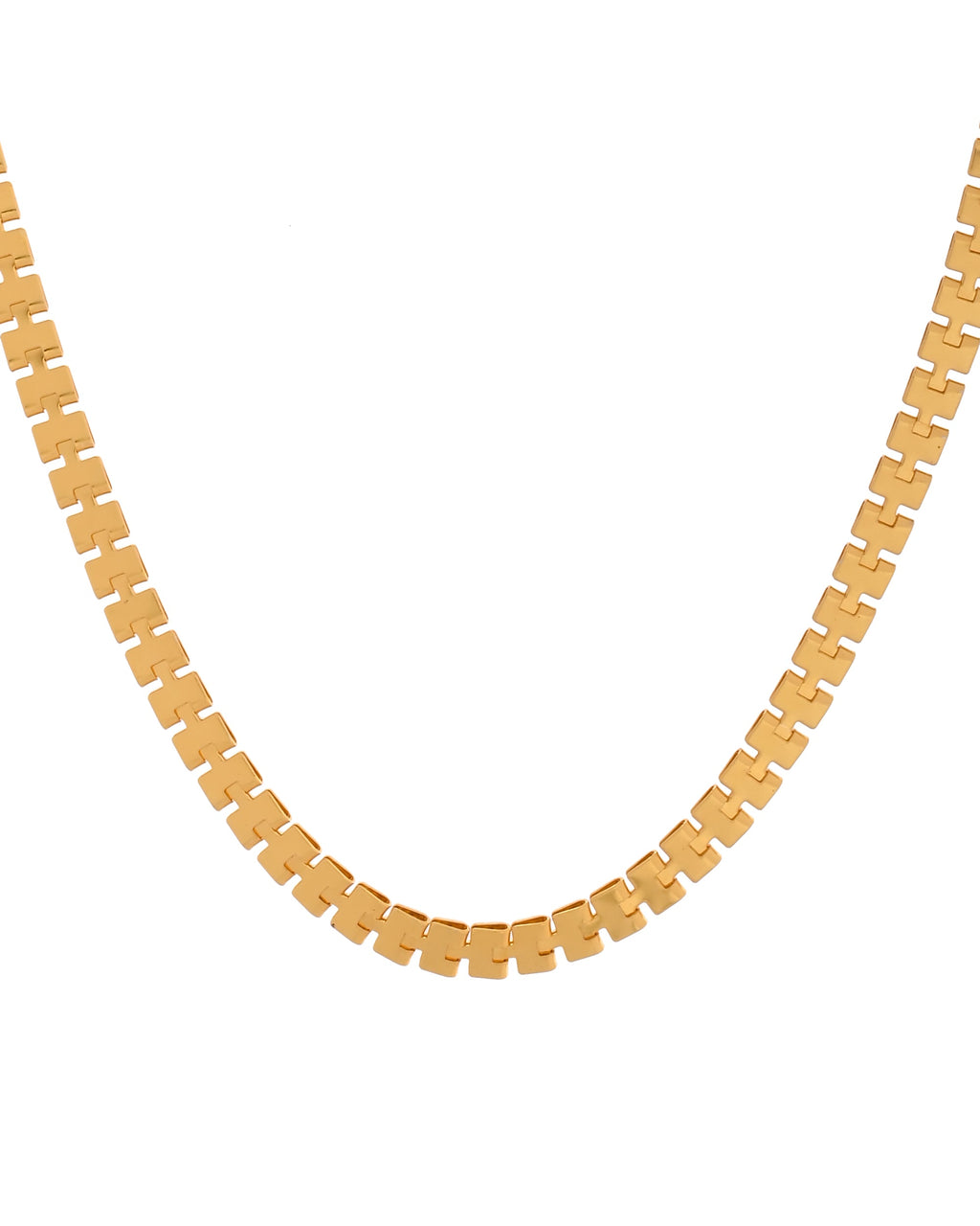 VOJ Women Gold Polished Stainless Steel Elegant Link Chain
