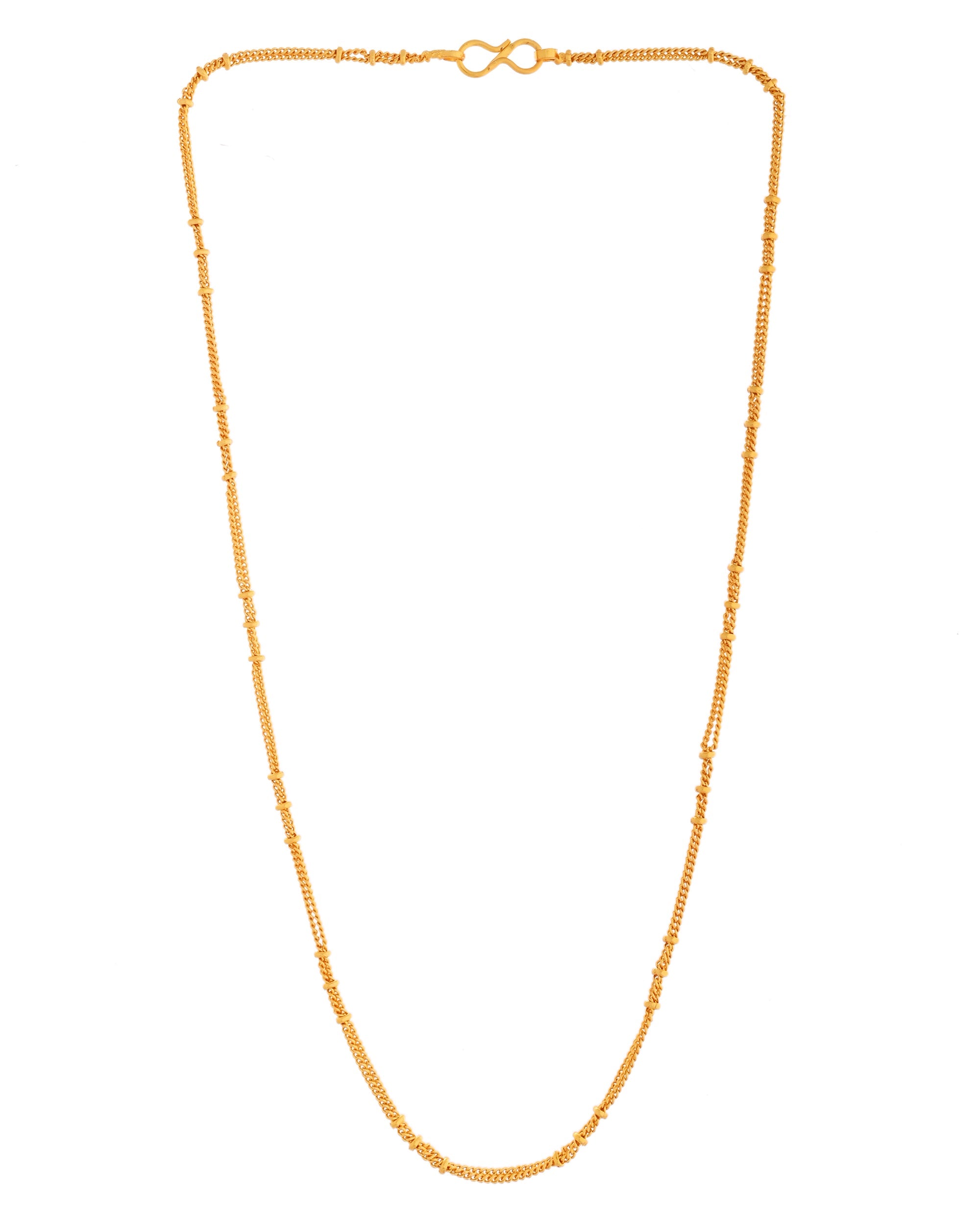 VOJ Women Gold Polished Stainless Steel Ball Chain