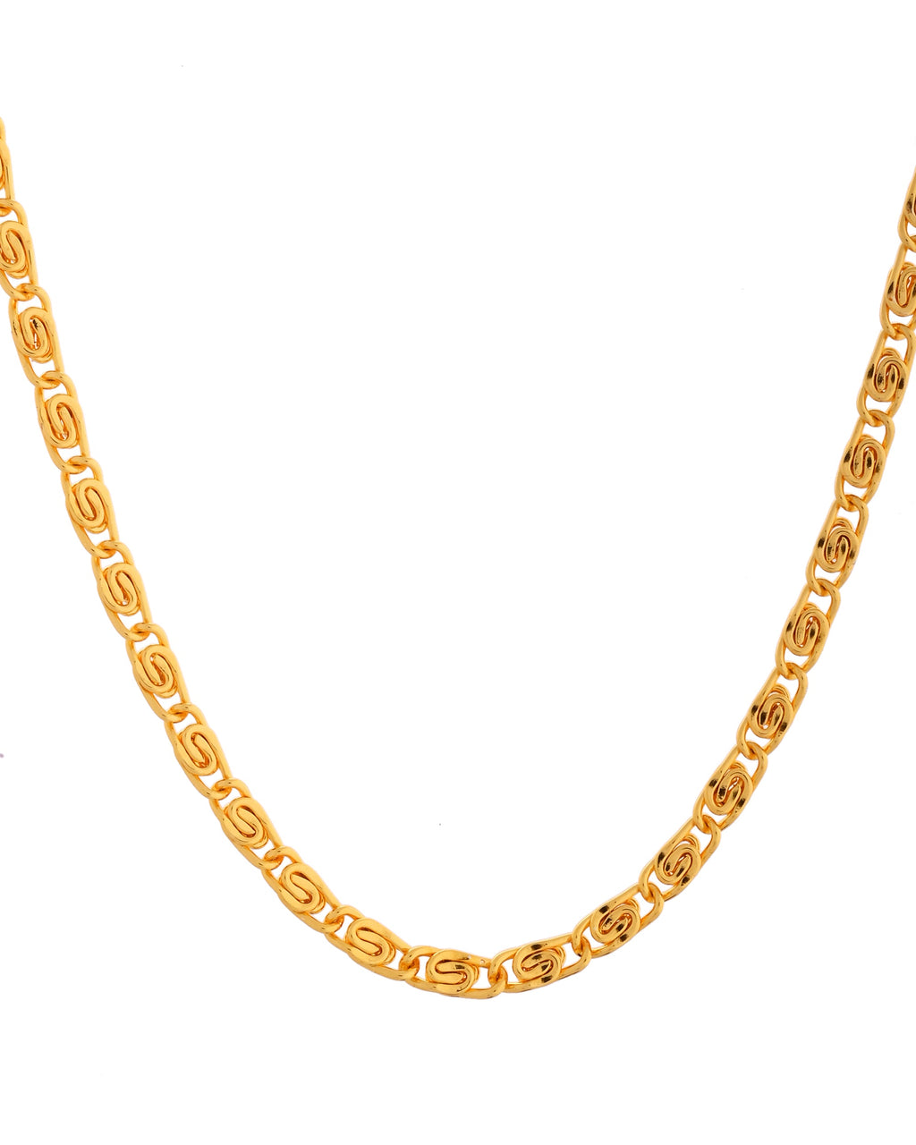 VOJ Gold Polished Minimal Chain For Women