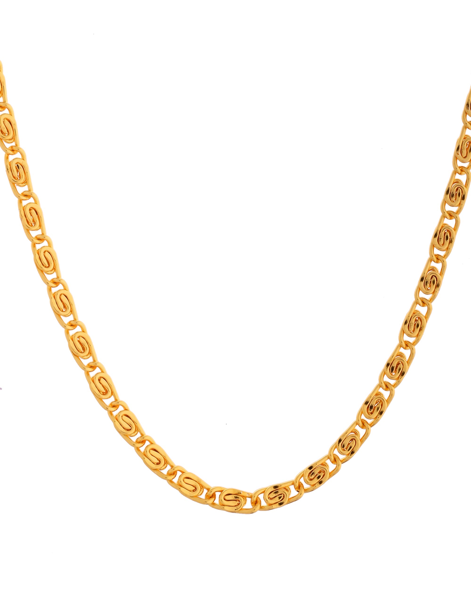 VOJ Gold Polished Minimal Chain For Women
