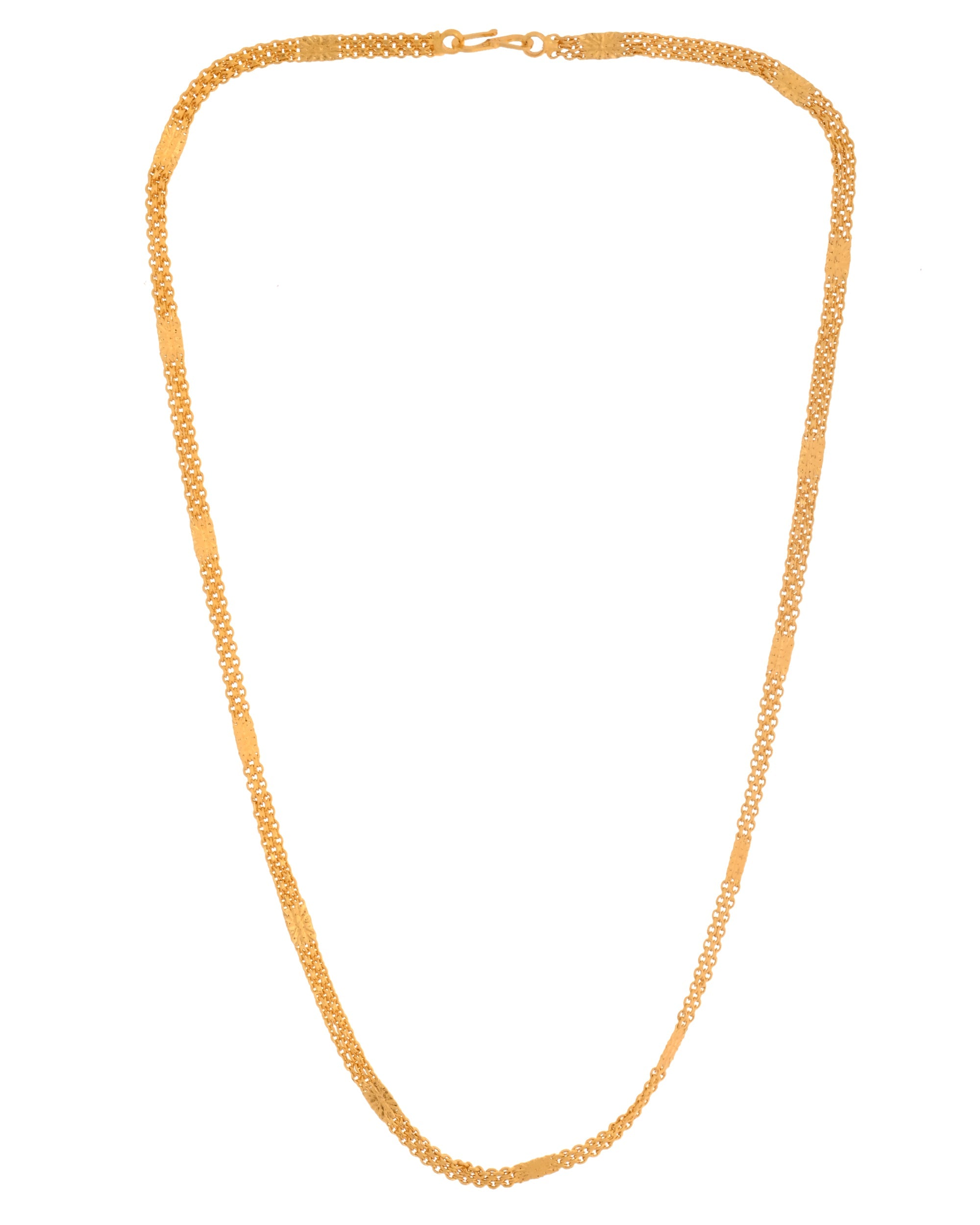 VOJ Gold Polished Classic Stainless Steel Chain